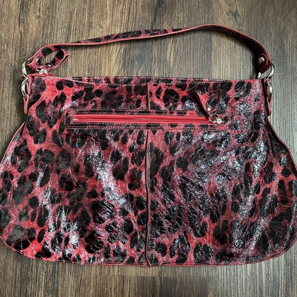 Lodis Retro Red  Cheetah Animal Print Leather Y2K Moto Festival SoHo Metallica’s